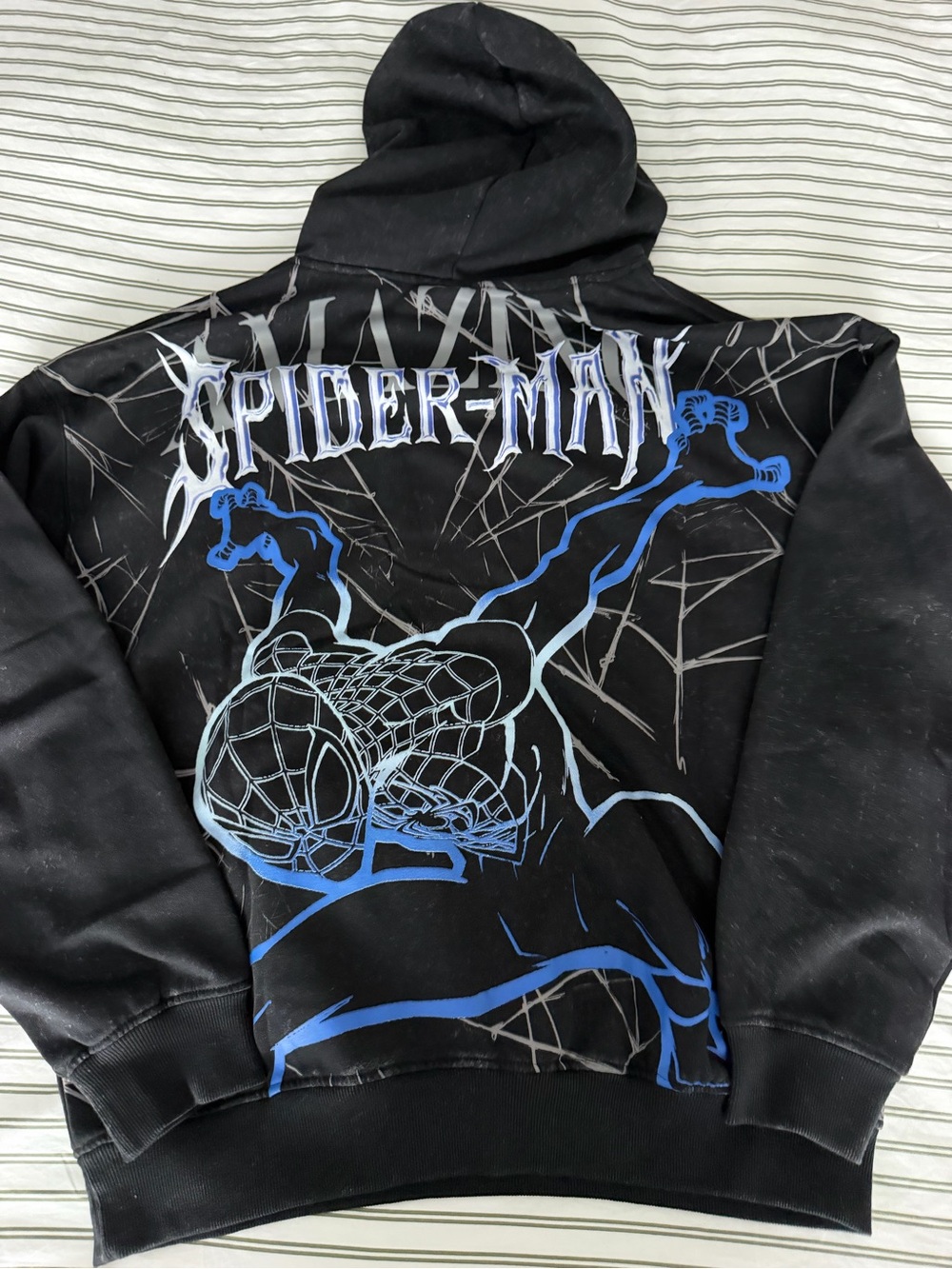 Spider-Man Graphic Black Hoodie - Official Style